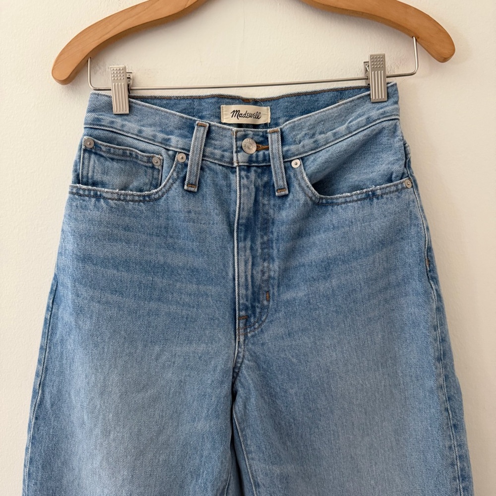 Madewell Balloon Jeans Barrel Leg Blue Denim High Waist Size 25 - Picture 2 of 10